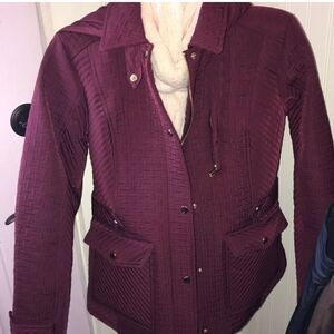 Jones New York WARM Wine Colored Coat SMALL